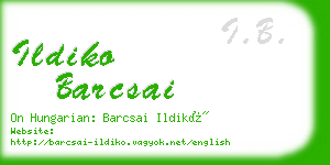 ildiko barcsai business card